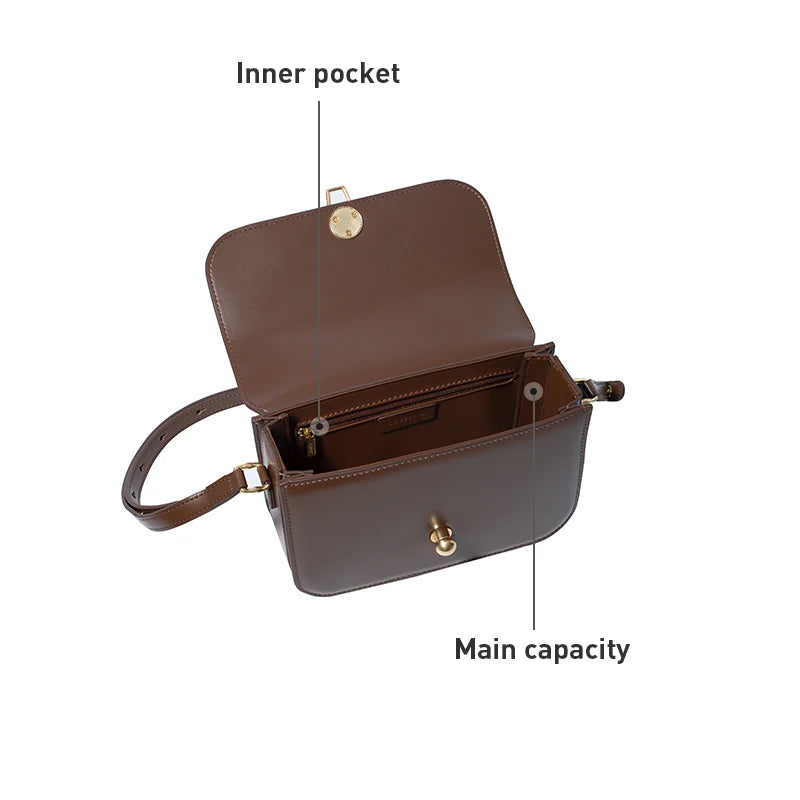 LA FESTIN Women's bag Luxury Brand  New Fashion Shoulder Crossbody Square Bags Tote Bags Designer Handbag Split Leather
