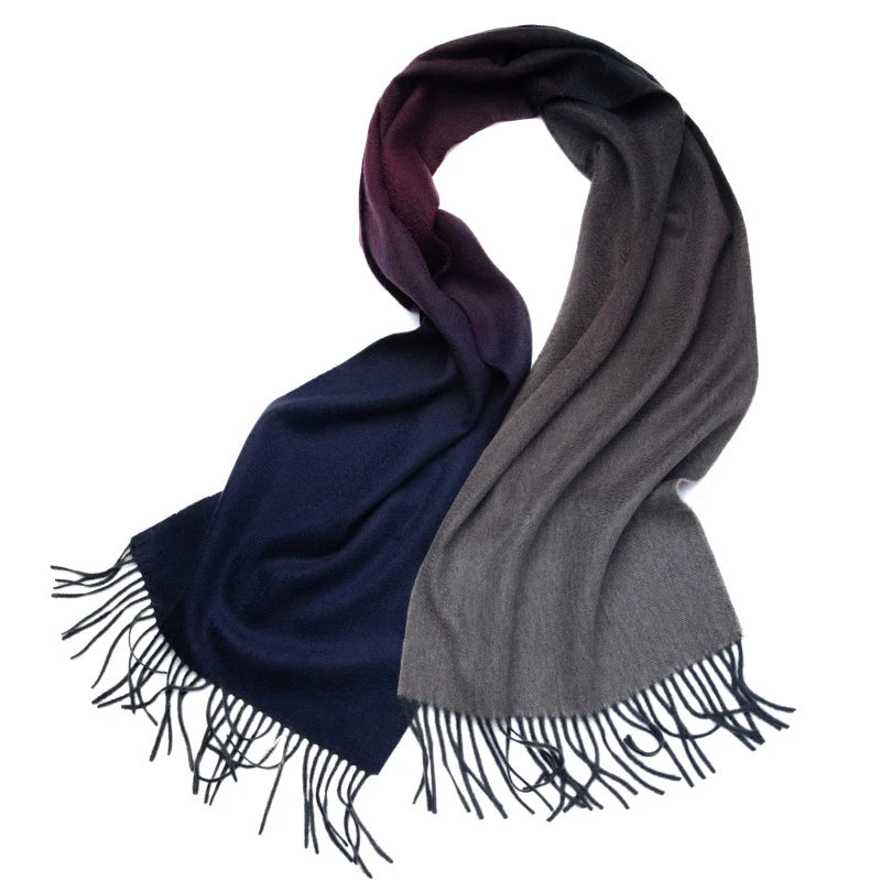 New Women Cashmere scarf Shawl Wrap  Gradient Color Winter Autumn Warm Fashion Ladies Pashmina 100% Cashmere Scarf ongolia