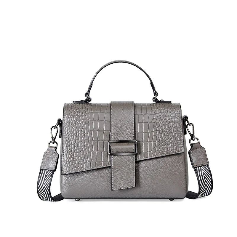 Zency New Vintage Exqusite Women's Shoulder Bags Soft Genuine Leather Handbag Super Quality Female Black Crossbody Bag