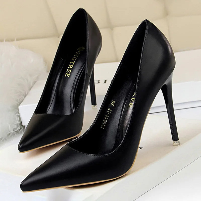 Manufacturer   BIGTREE Shoes Women Pumps Fashion High Heels Shoes Black Pink White Shoes Women Wedding Shoes Ladies Stiletto Women Heels 2025   Pumps