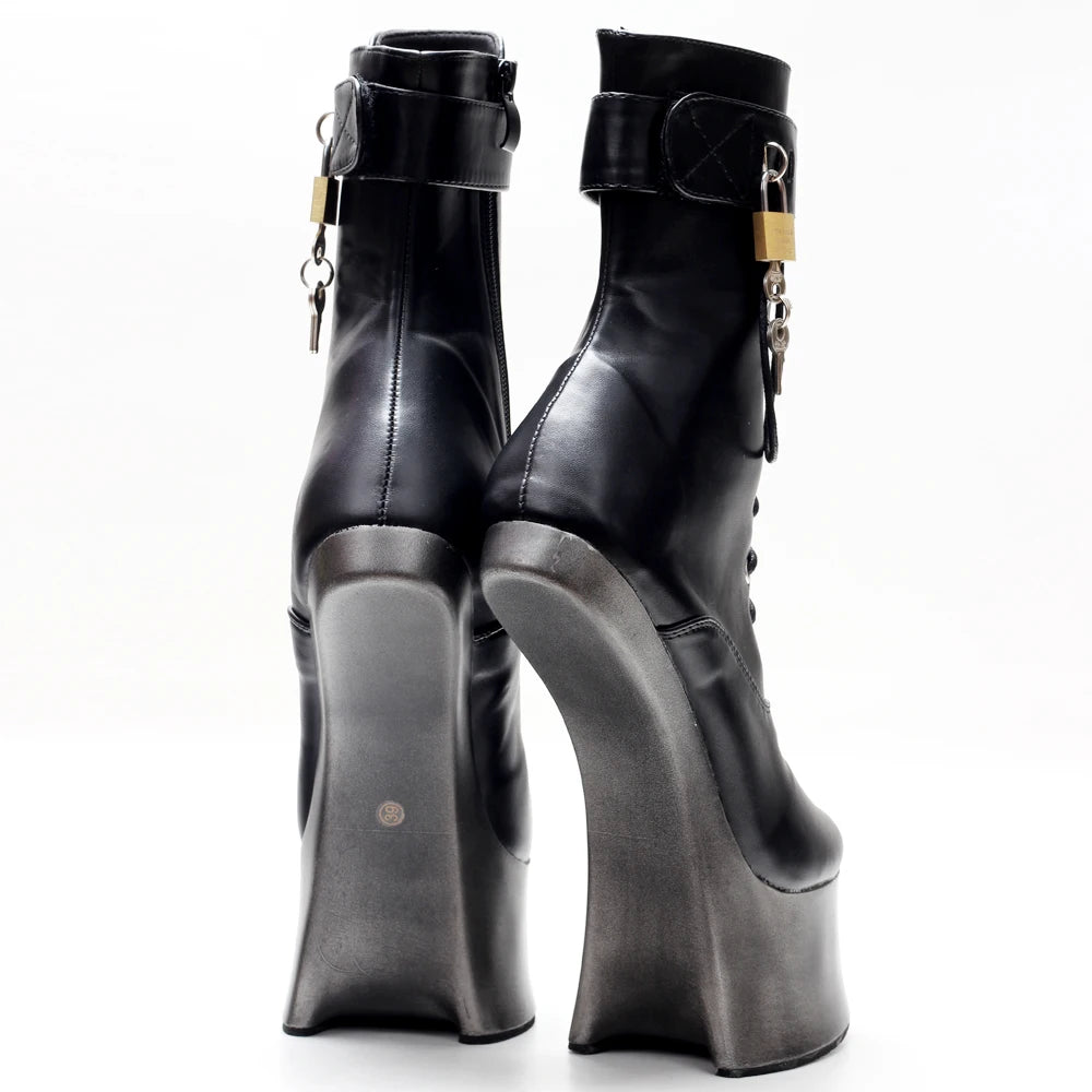 Manufacturer   JIALUOWEI 7inch High Heel New Fancy Ponyplay bootfetish Ankle Platform Boots In Stock Fast Shipping Size36-46   boots