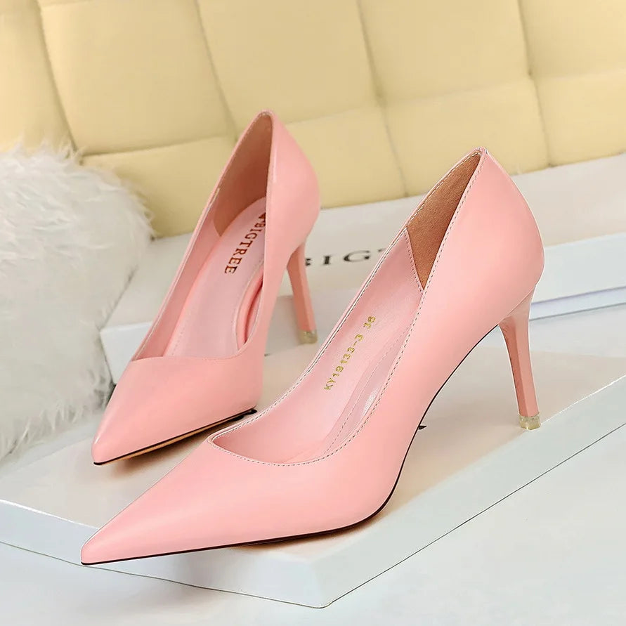 Manufacturer   BIGTREE Shoes Women Pumps Fashion High Heels Shoes Black Pink White Shoes Women Wedding Shoes Ladies Stiletto Women Heels 2025   Pumps