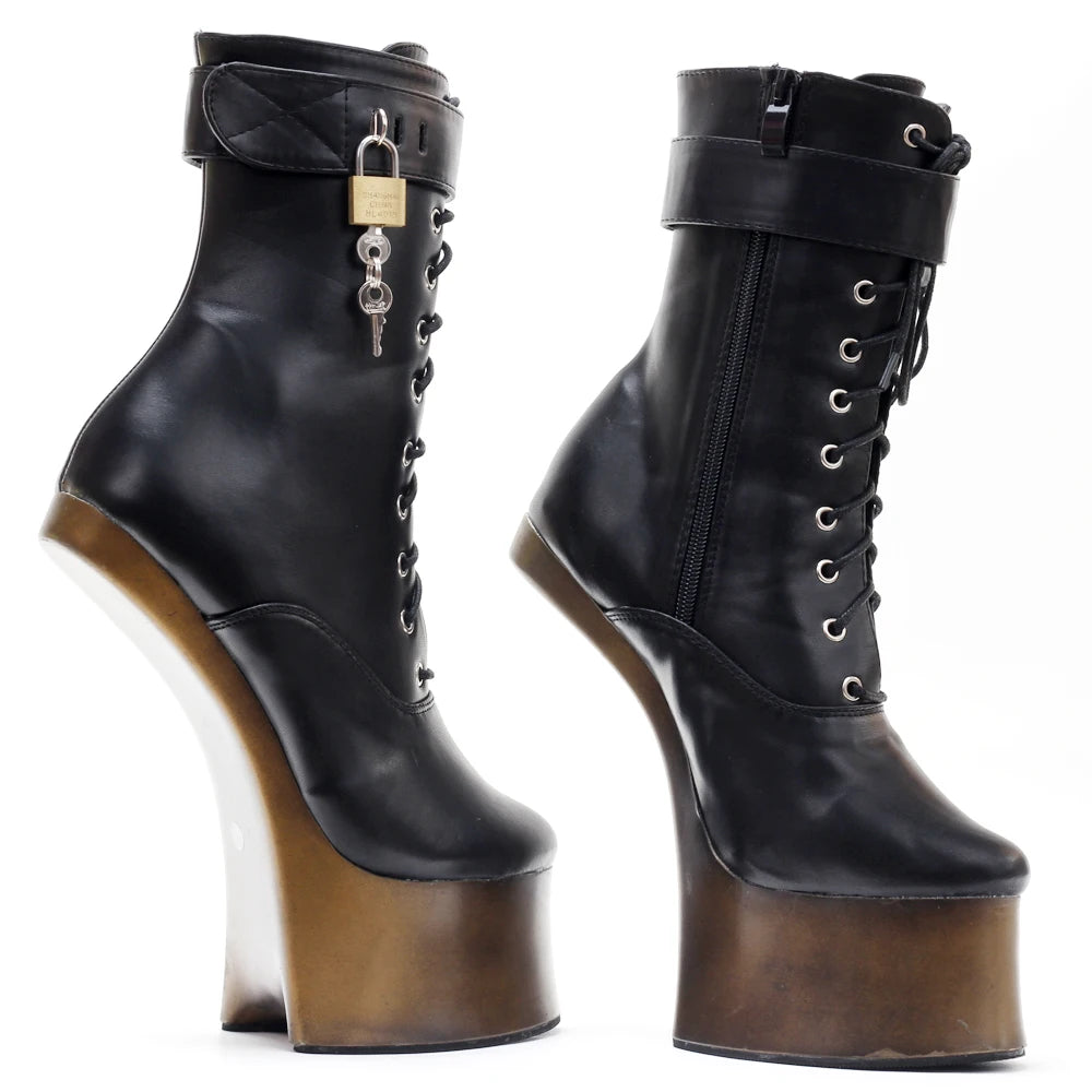Manufacturer   JIALUOWEI 7inch High Heel New Fancy Ponyplay bootfetish Ankle Platform Boots In Stock Fast Shipping Size36-46   boots