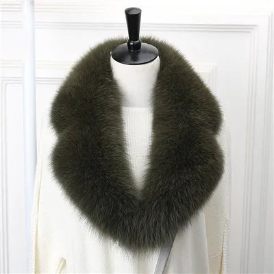 New Natural Fox Fur Collar Neck Warm Scarf Winter Female Winter Real Genuine Fox Fur Collar Warm Scarves Luxury Fox Fur Scarf