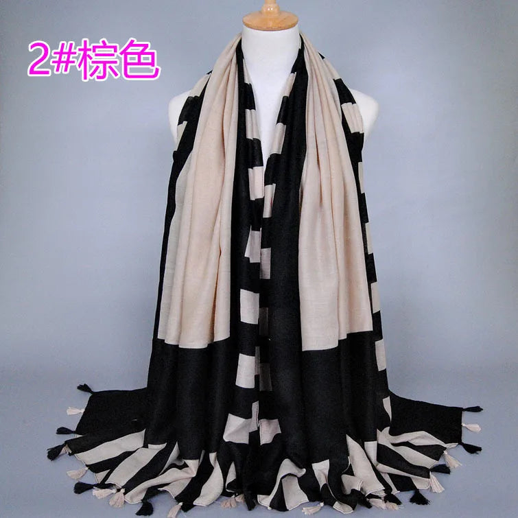 colourful classical plaid ladies wrap good high quality scarves/scarf nice cotton shawls muslim hijab Solid 3 color