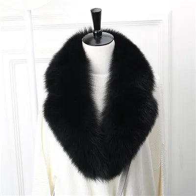 New Natural Fox Fur Collar Neck Warm Scarf Winter Female Winter Real Genuine Fox Fur Collar Warm Scarves Luxury Fox Fur Scarf