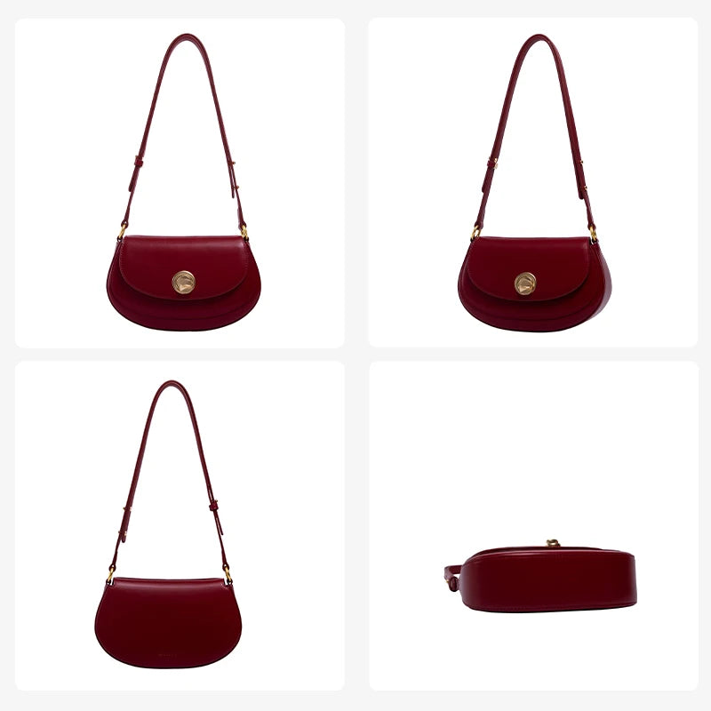 LA FESTIN Original New Crossbody Shoulder Bag Autumn Winter Bag Luxury Retro Square Bag Handbag for Women Saddle Bag
