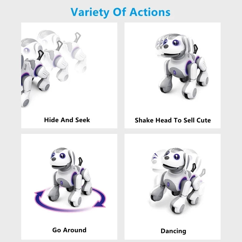 High Simulation RC Pet Dog Singing Dancing Walking Shake Head Intelligent Animal Robot Toy Touch Control Dog Kid Friend Pet Toys