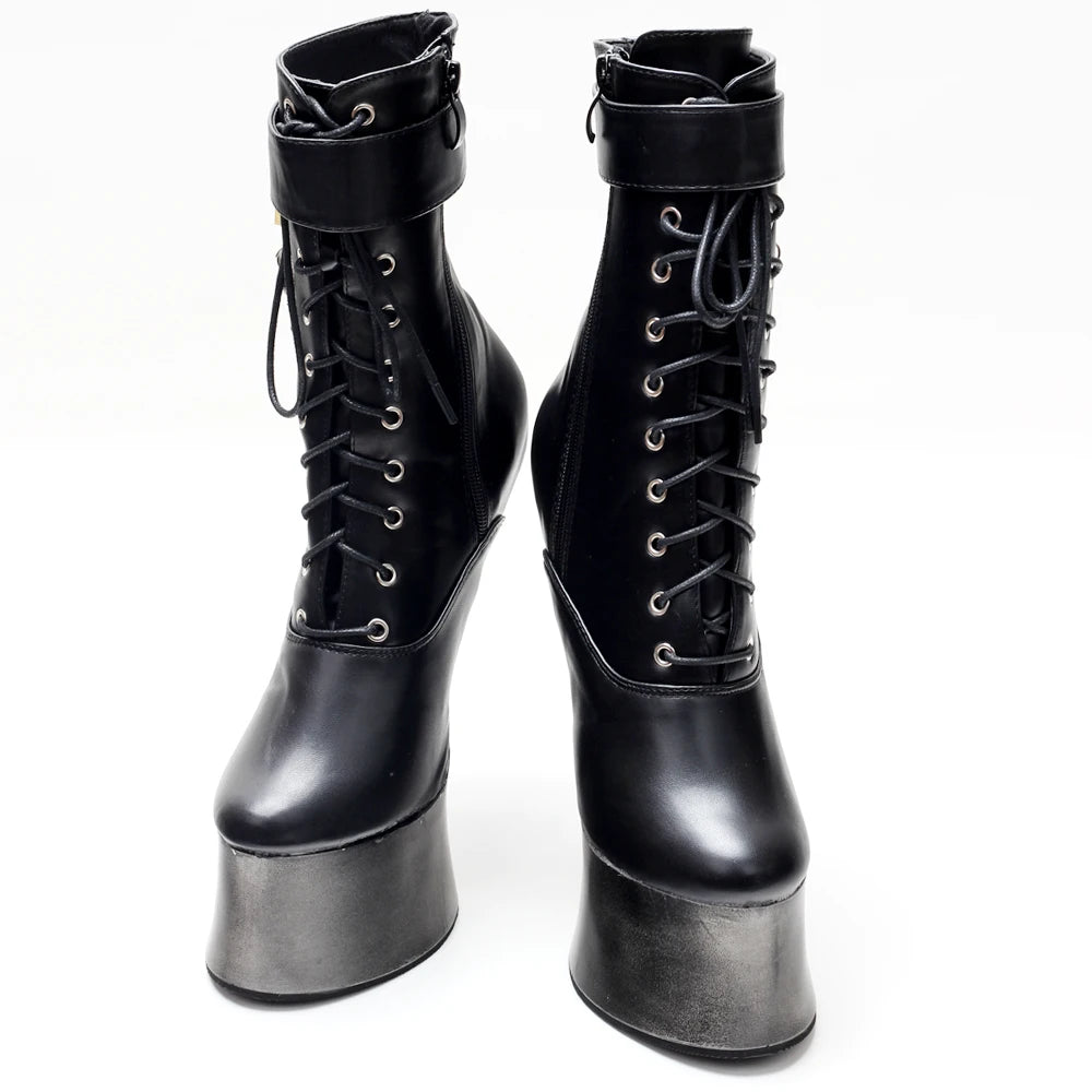 Manufacturer   JIALUOWEI 7inch High Heel New Fancy Ponyplay bootfetish Ankle Platform Boots In Stock Fast Shipping Size36-46   boots