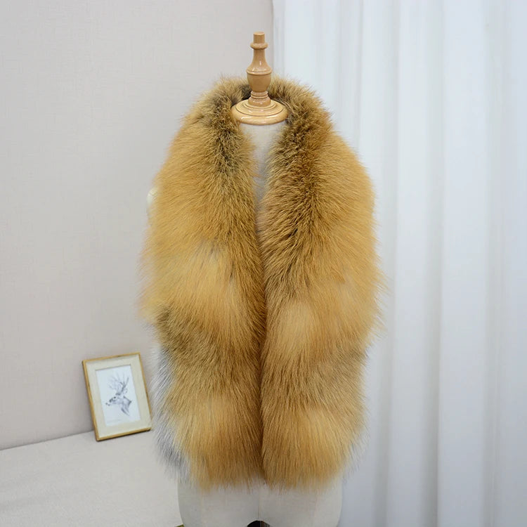 Real genuine natural big fox fur Scarves women's fashion scarf  collar warm winter free shipping