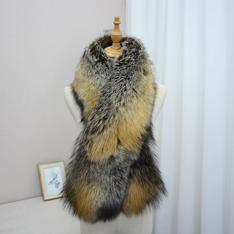 Real genuine natural big fox fur Scarves women's fashion scarf  collar warm winter free shipping