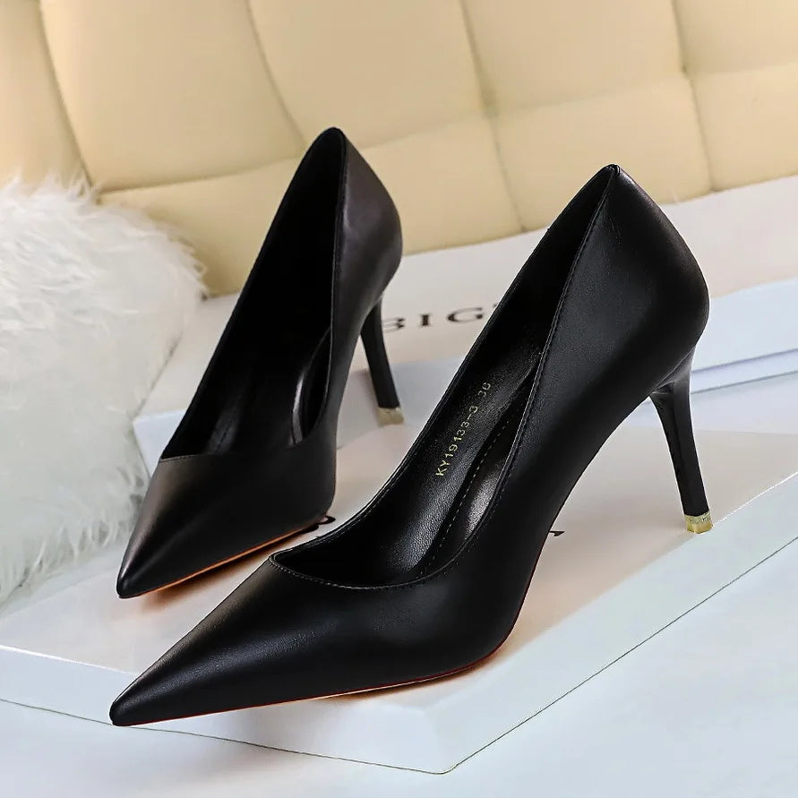 Manufacturer   BIGTREE Shoes Women Pumps Fashion High Heels Shoes Black Pink White Shoes Women Wedding Shoes Ladies Stiletto Women Heels 2025   Pumps