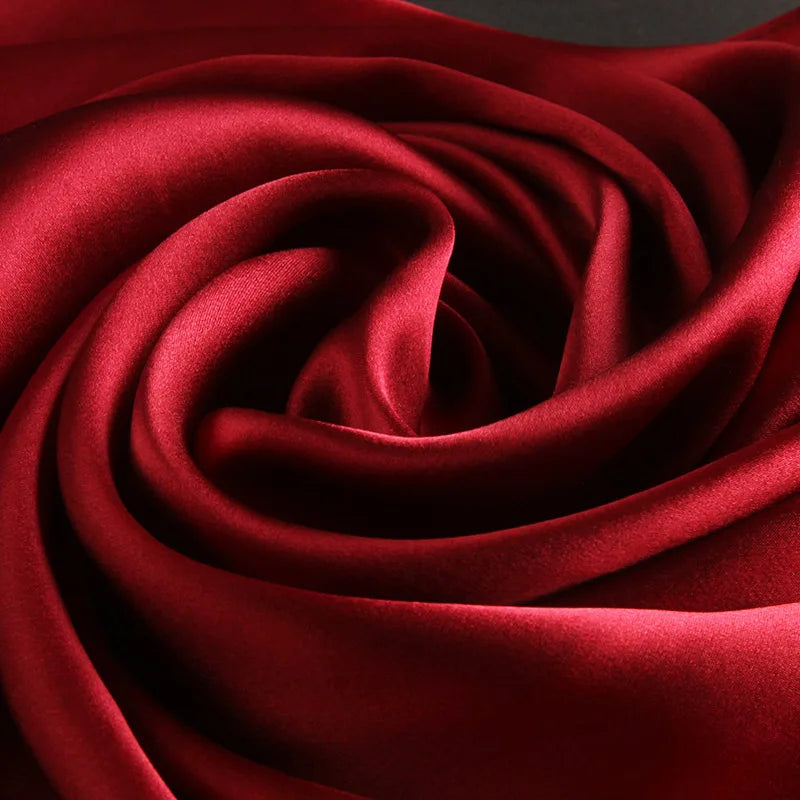 100% Real Silk Scarf Women Luxury Hangzhou Silk Shawl Silk Neckerchief Natural Silk Satin Scarf Luxury Foulard Femme