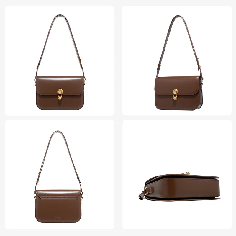LA FESTIN Women's bag Luxury Brand  New Fashion Shoulder Crossbody Square Bags Tote Bags Designer Handbag Split Leather