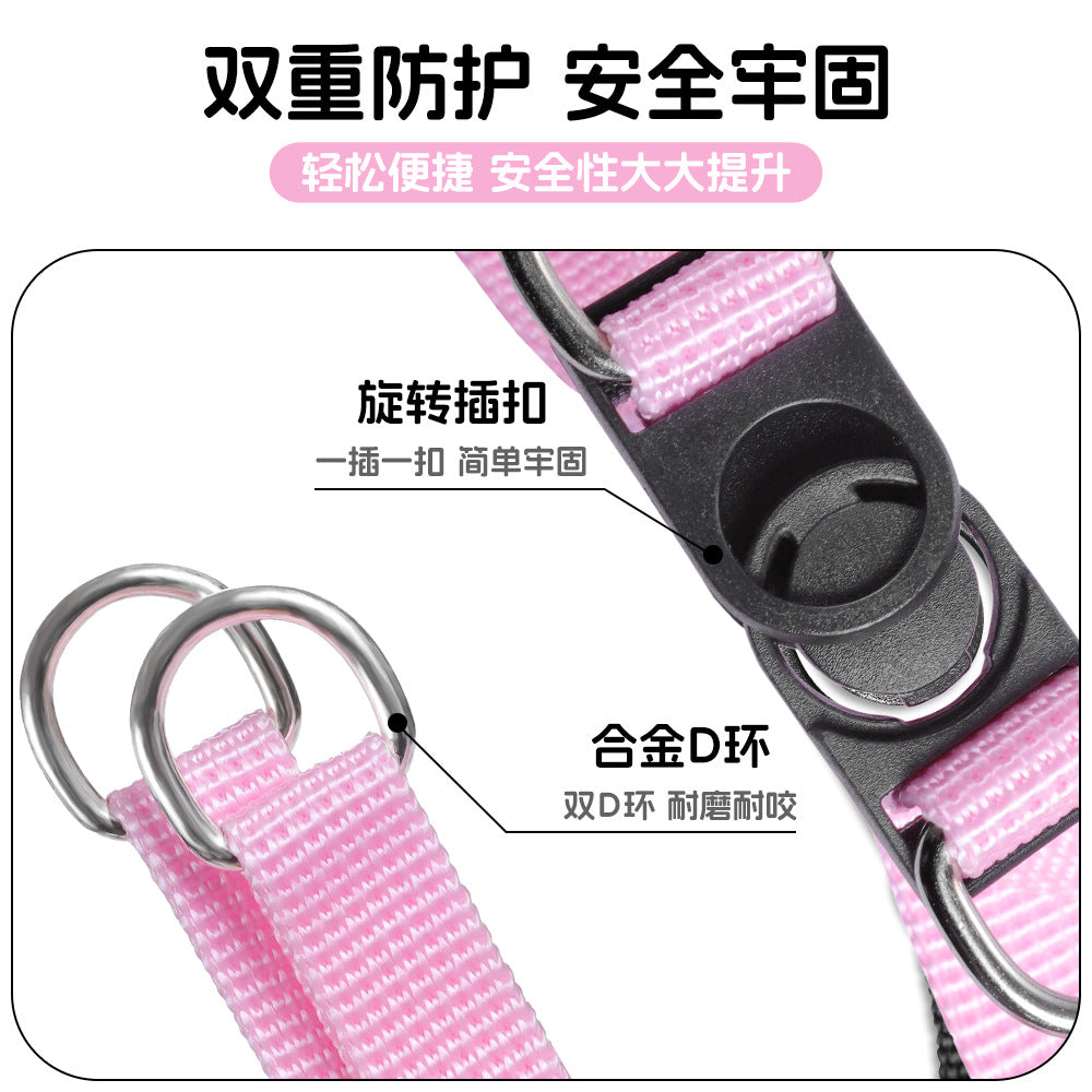 Cross-border popular cat traction rope, bow print cute cat chest and back anti-break free kitten traction rope spot  cat toy
