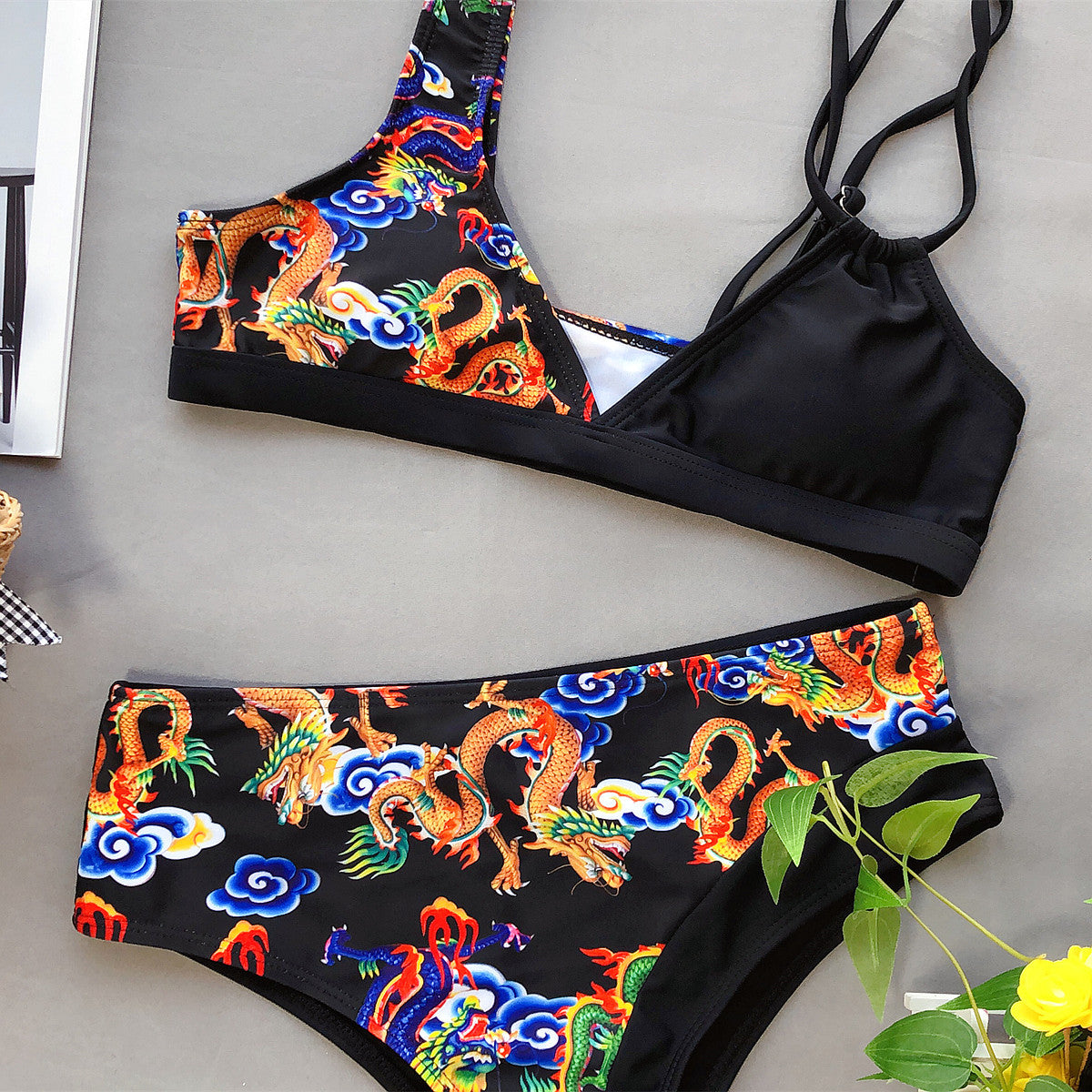 New Bikini   Bikini Sexy Splicing Triangle Bag Swimsuits Women's Swimwear