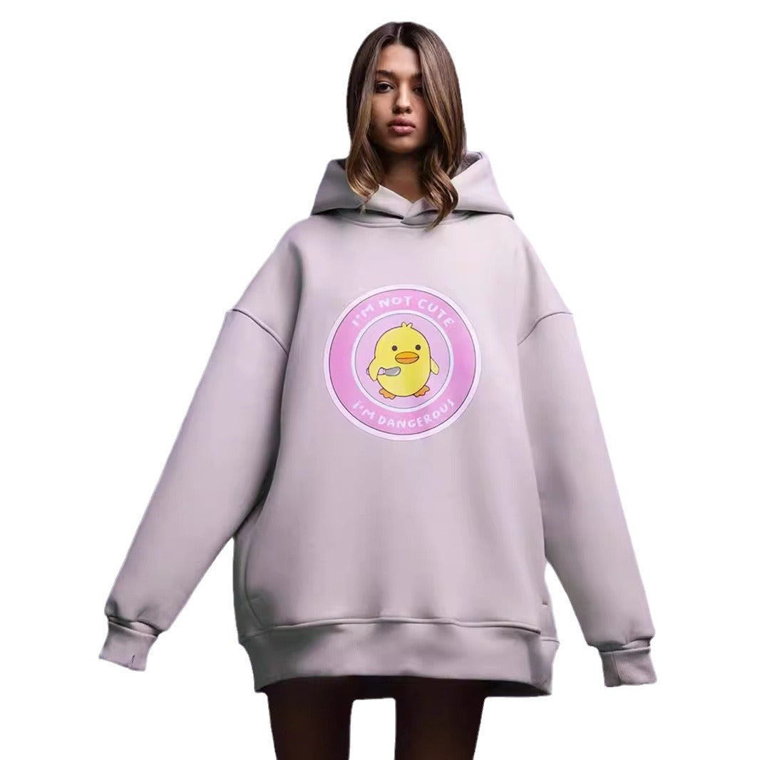 Hoodie sweater European and American autumn and winter new women's ins loose sports and leisure printed hooded sweater