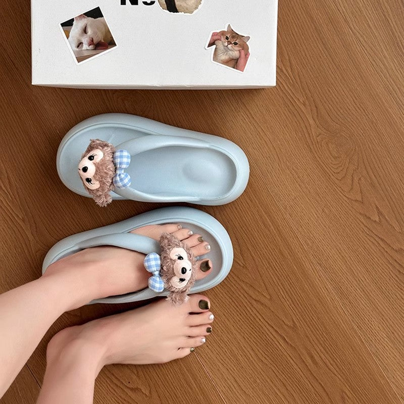 Shirley Mei flip-flops thick-soled slippers spring and summer new cool slippers outer wear high-end flip-flops cross-border explosion