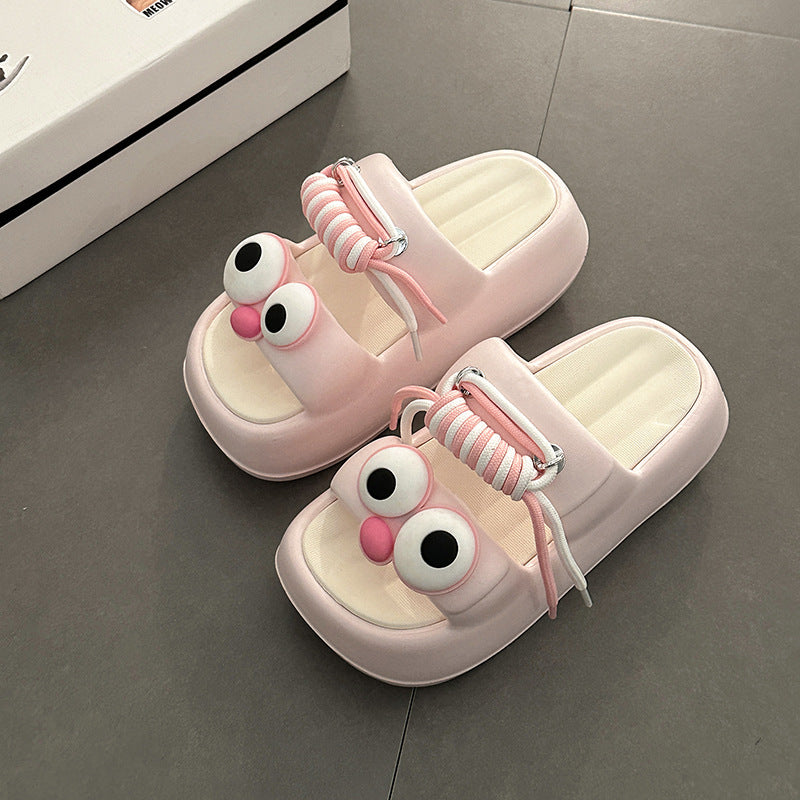 Fun ins clown fish slippers ladies summer  cartoon decoration word sandals go out versatile casual