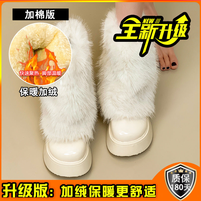 Short boots slim Martin boots pant tube boots women's summer  new muffin thick-soled big head fashion stacking boots shoes