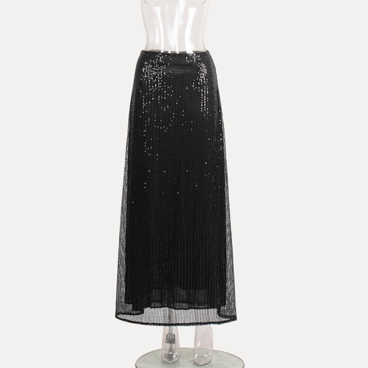 Cross-border sequined skirt European and American new women's street trend long sexy spice girl sequined skirt   dress