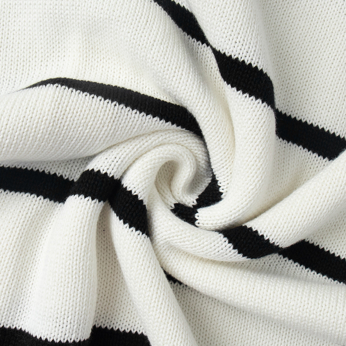 Striped knitted cardigan women's European, American autumn and winter new V-neck cardigan sweater pure cotton striped sweater women