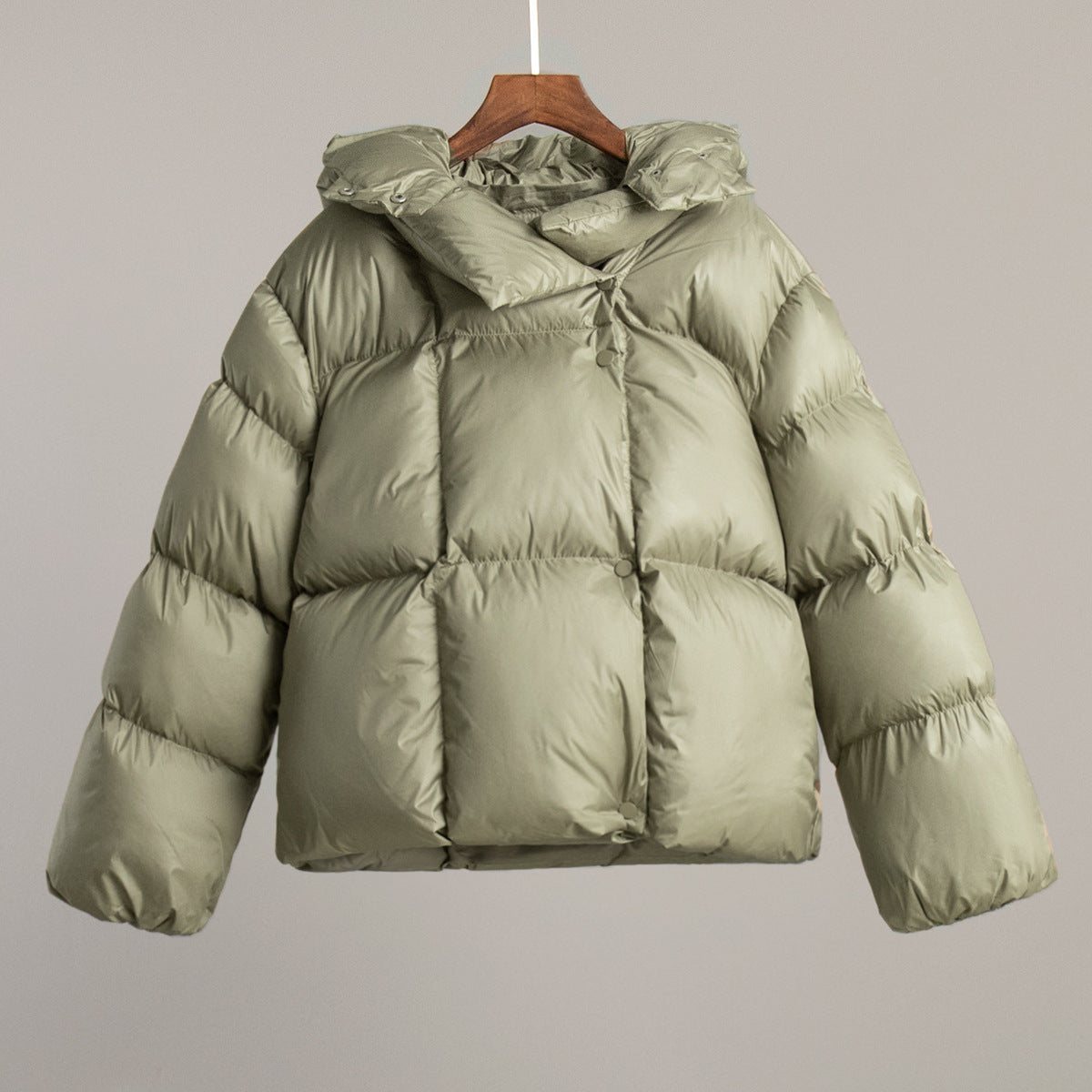European and American cotton-padded clothes, winter women's bread clothes, cotton-padded jackets, trendy models, personalized street short hooded cotton-padded jackets.