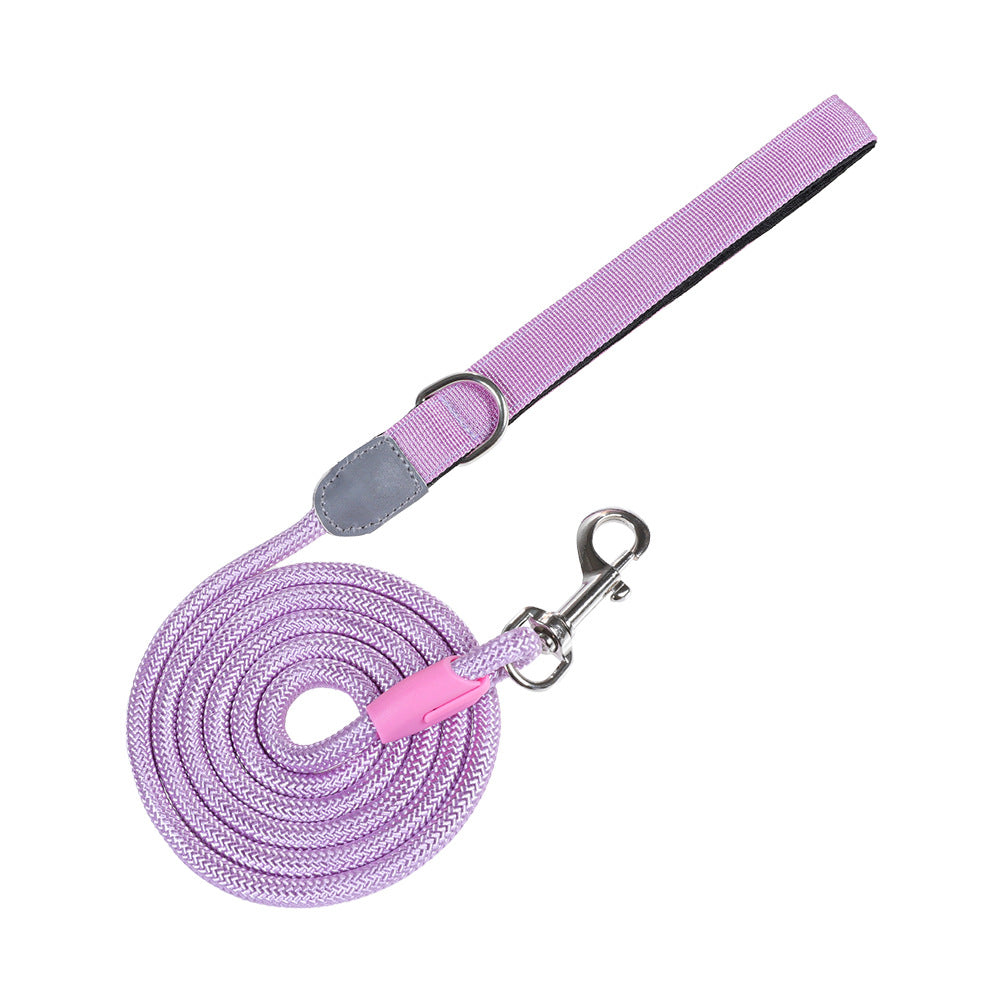 Dog leash, crossbody cloud bubble foam grip contrasting color P rope, puppy out pet walking dog rope