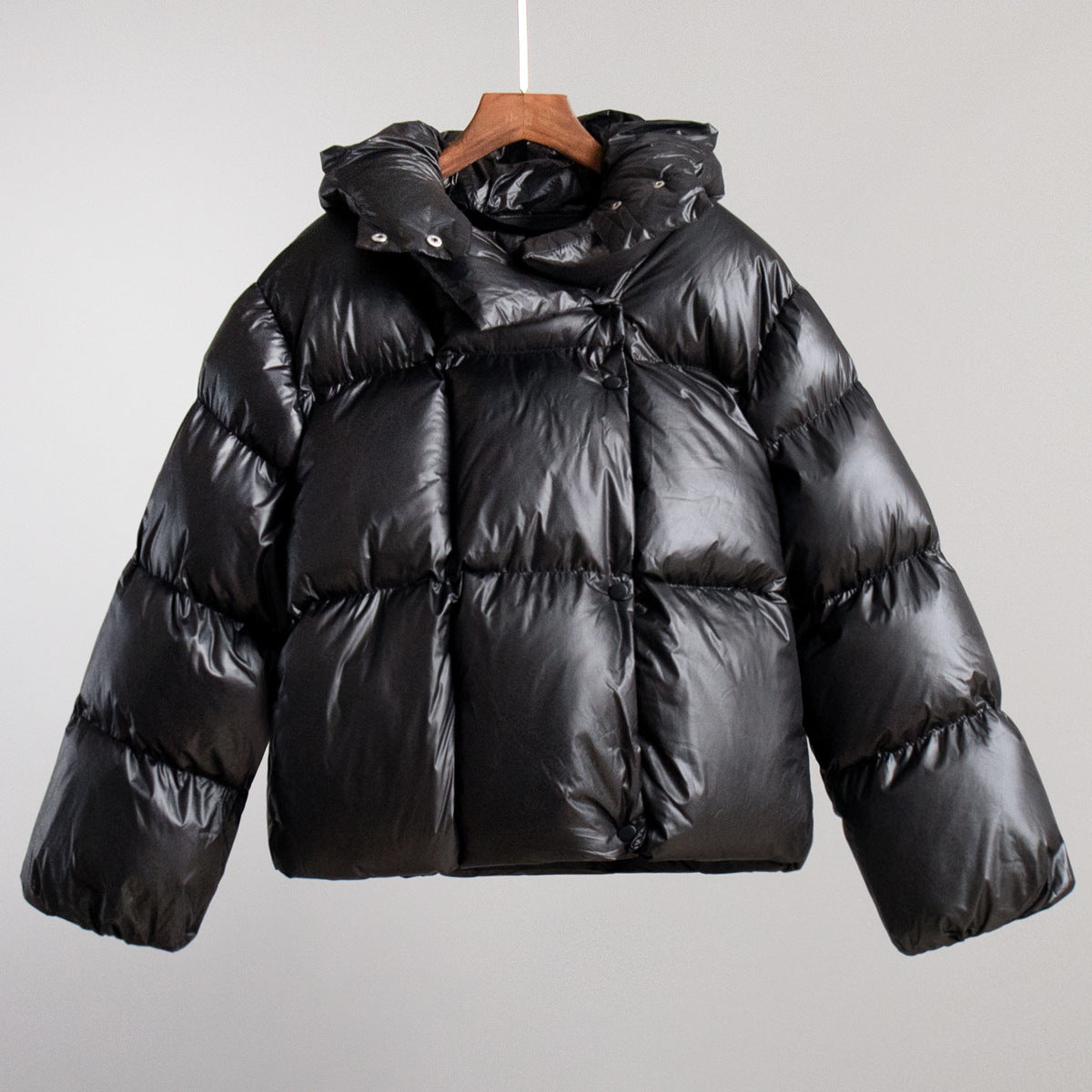 European and American cotton-padded clothes, winter women's bread clothes, cotton-padded jackets, trendy models, personalized street short hooded cotton-padded jackets.