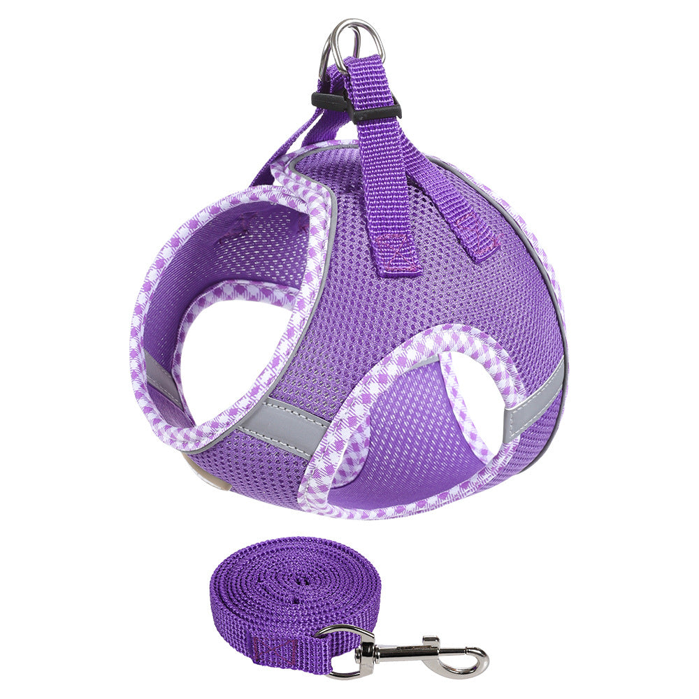 Popular cat leash wrapped pet chest back cat rope anti-break free cat leash spot  cat toy