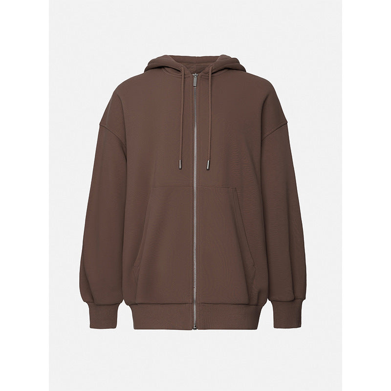 Zipper sweater set European and American autumn and winter fashion simple hoodie jacket + straight pants sweatpants  suits