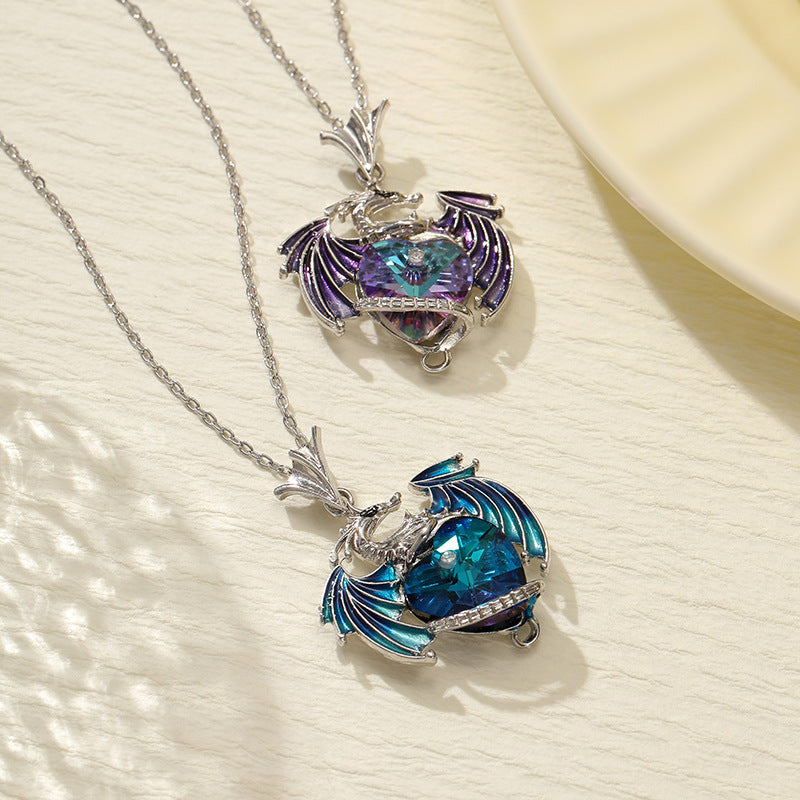 Hot Sale Dragon Ball Charm Love Birthstone Feilong Pendant Ring Multi-Color Alloy Ladies Exquisite Necklace