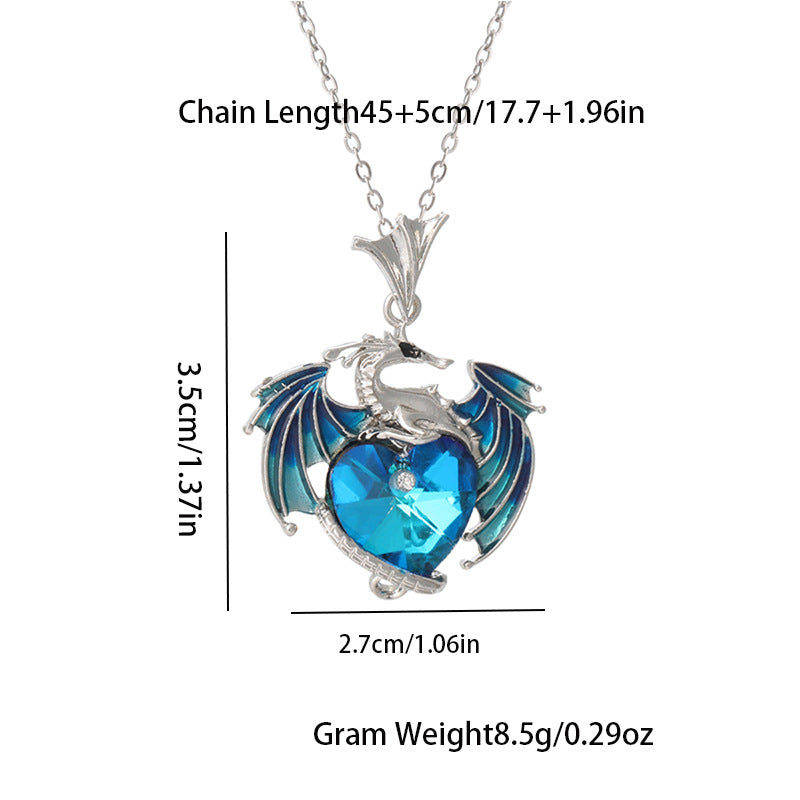 Hot Sale Dragon Ball Charm Love Birthstone Feilong Pendant Ring Multi-Color Alloy Ladies Exquisite Necklace