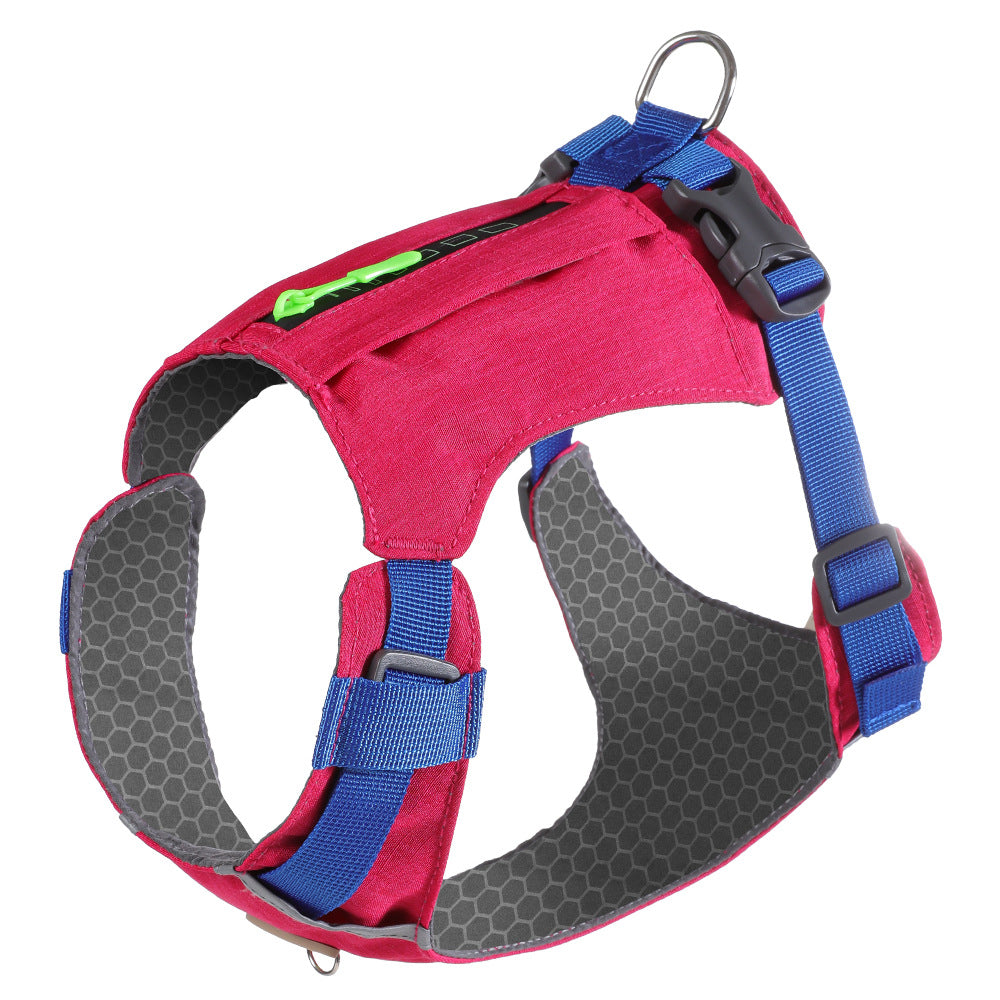 Upgrade lightweight dog chest back vest type durable dog chest back breathable convenient outdoor pet leash spot dog toy