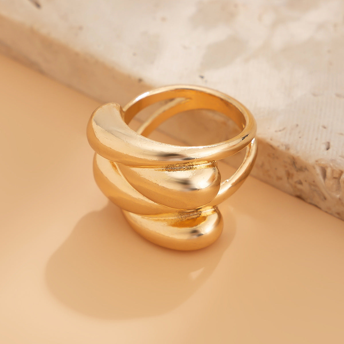 European and American jewelry, design sense exaggerated smooth surface high sense square notch irregular bracelet bracelet