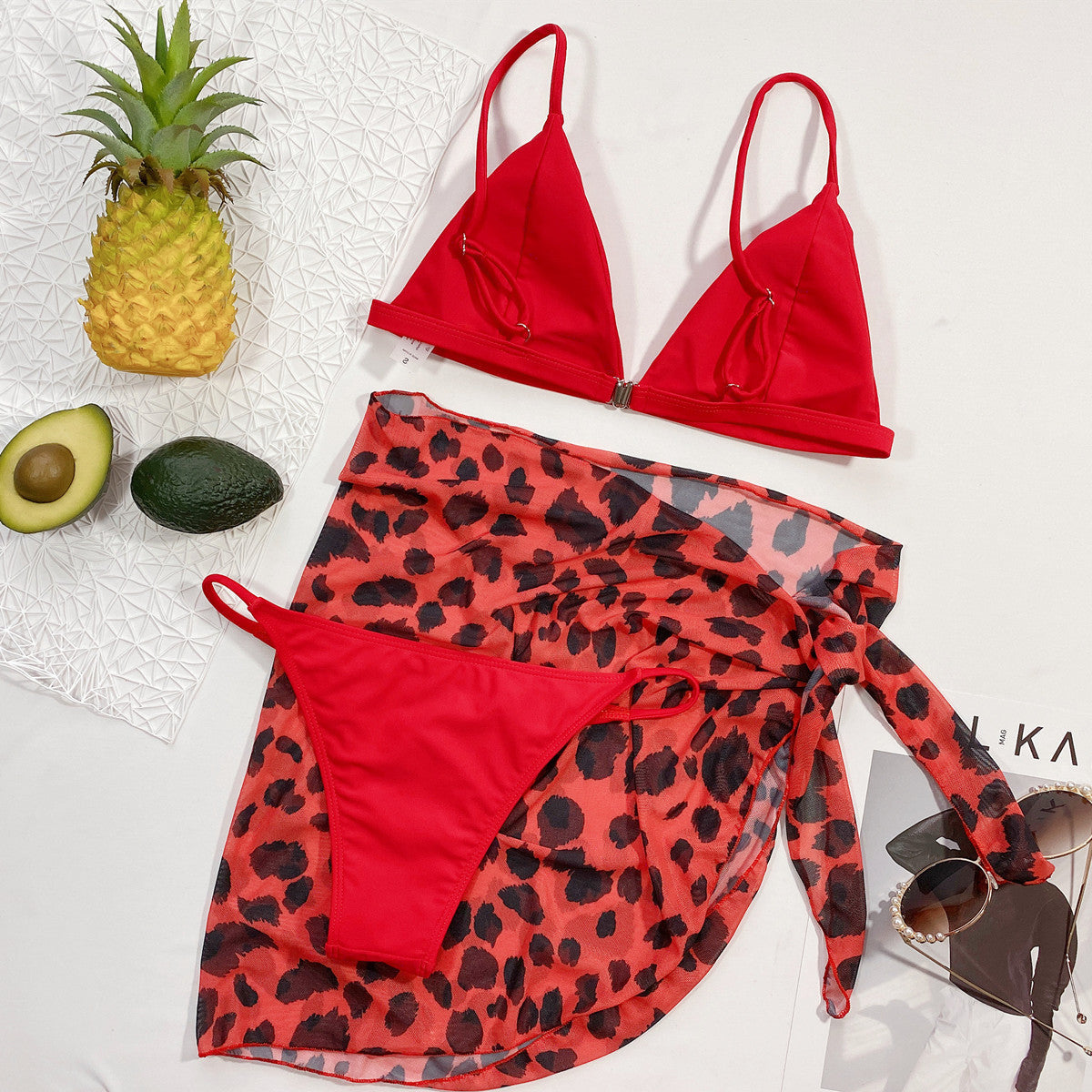 new foreign trade sexy swimsuit bikini women's split swimsuits three-piece bikini