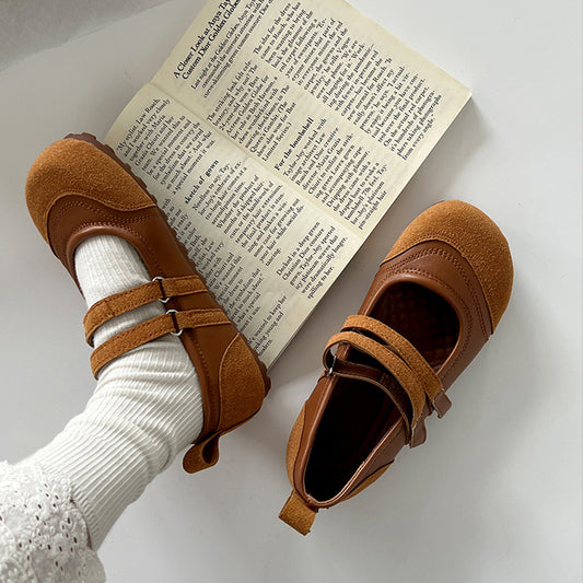 Fashion retro small fragrant Mary Jane shoes women's shoes spring and autumn  new inner height increase Boken shoes soft sole single beanie  shoes