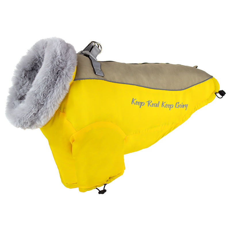 New pet clothes piled and thickened windproof and waterproof dog clothes reflective medium and large dog cotton-padded clothes wholesale  dog toy