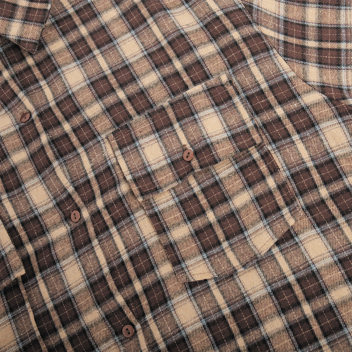 Spring and summer American retro plaid POLO collar shirt design sense primer plaid shirt loose women  t-shirts