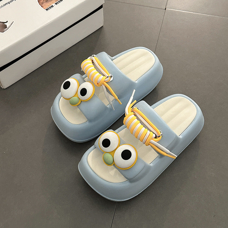Fun ins clown fish slippers ladies summer  cartoon decoration word sandals go out versatile casual