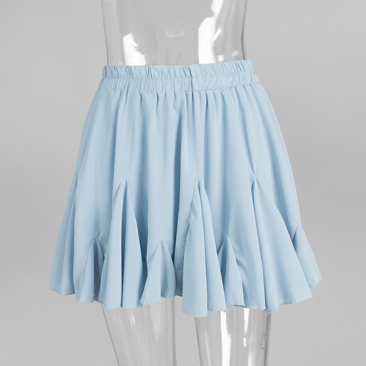 Splicing fungus edge short skirt European and American summer new Y2K street trend splicing mini pleated skirt