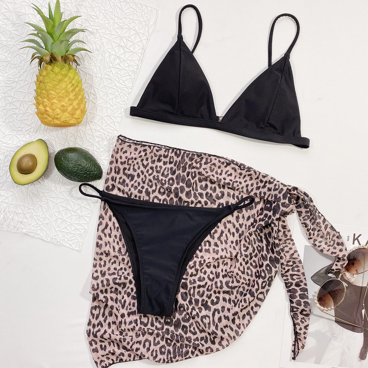 Bikini  new foreign trade sexy swimsuits bikini women's split swimsuit three-piece set