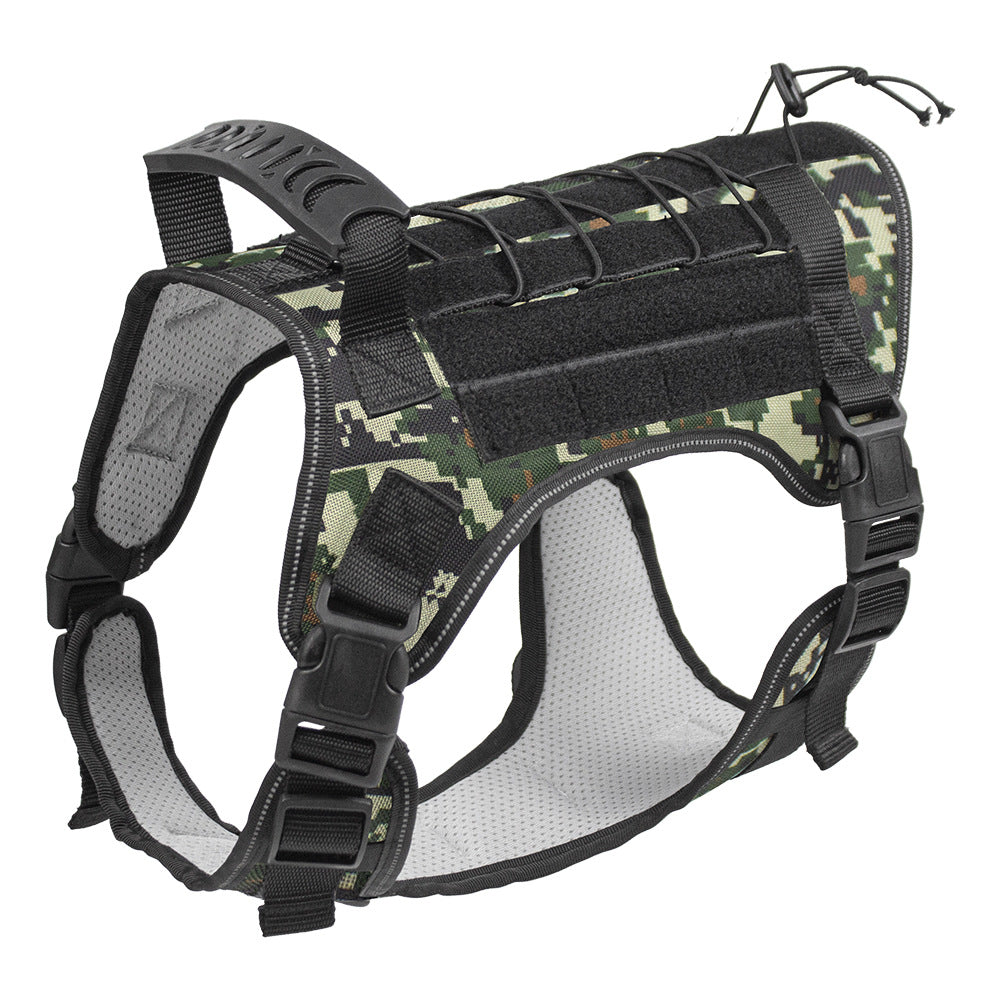 Dog leash, outdoor medium and large dog pet chest back explosion-proof tactical training dog chest back  dog toy