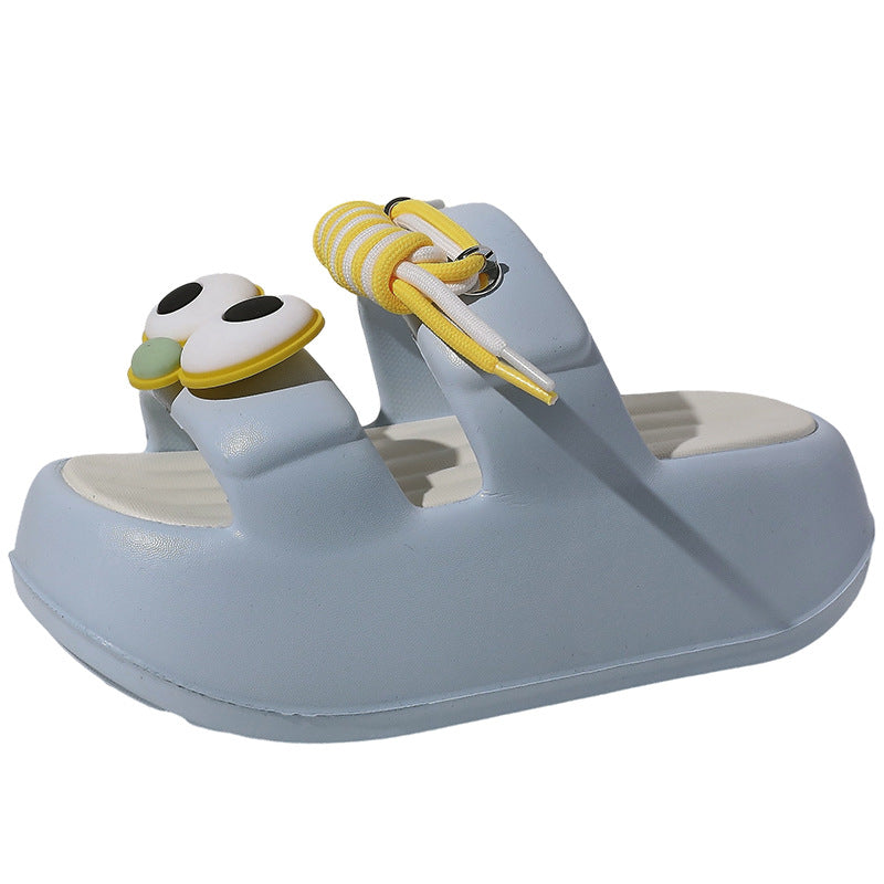 Fun ins clown fish slippers ladies summer  cartoon decoration word sandals go out versatile casual