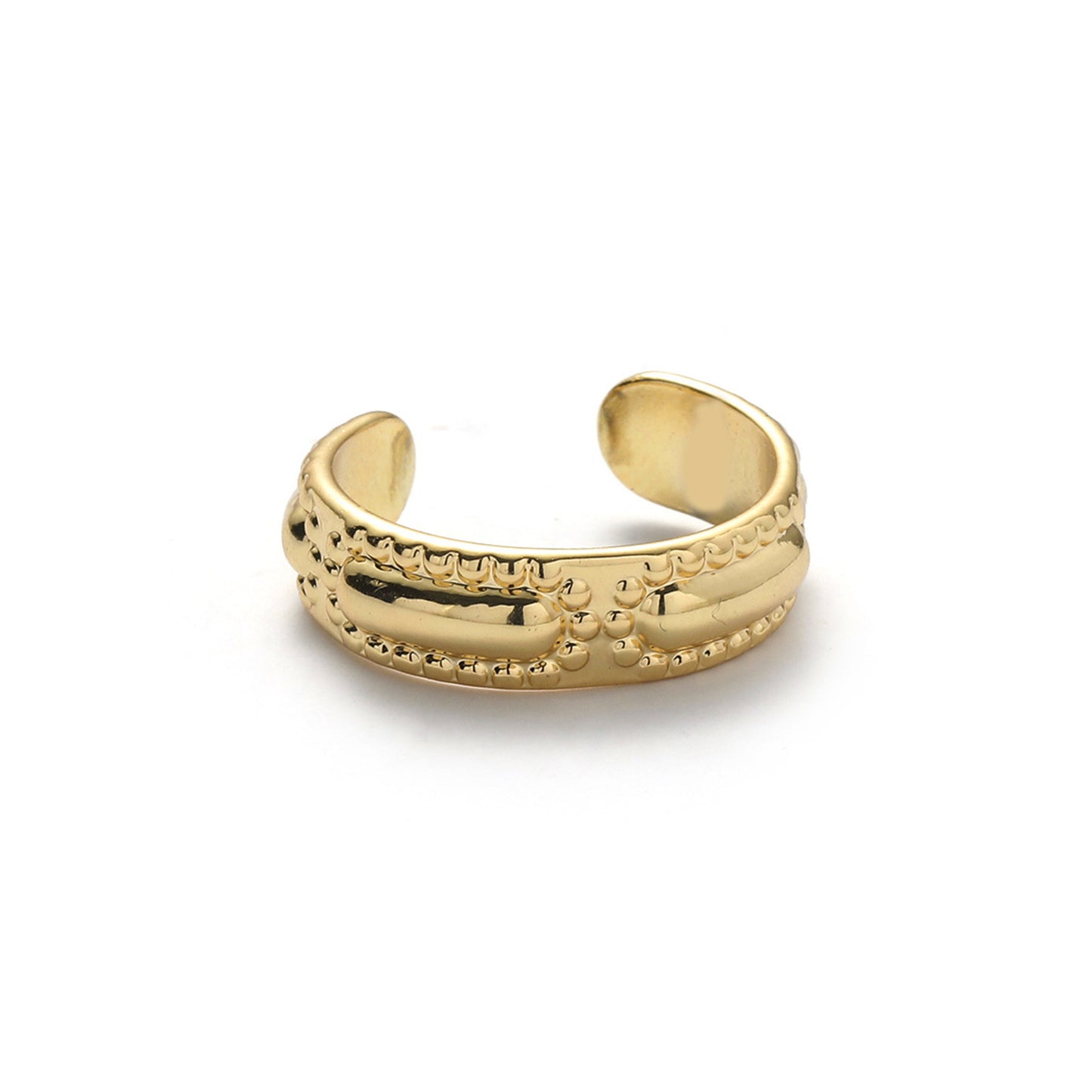 Design sense niche light luxury gold-plated irregular ring women's fashion light luxury simple versatile opening adjustable rings