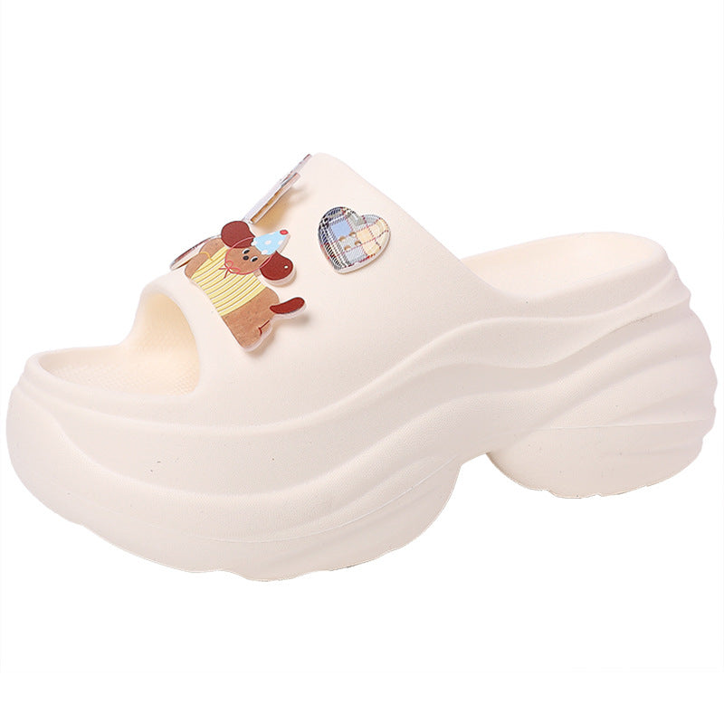 Fashion tribe summer island slippers women's outerwear spring and summer explosion EVA thick-bottomed beach one-word drag