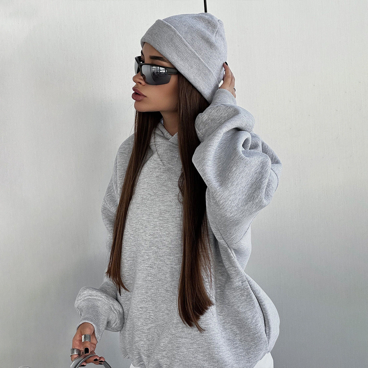Cross-border sweater set autumn and winter new women's casual comfortable sports style hoodie pants sweater set  suits