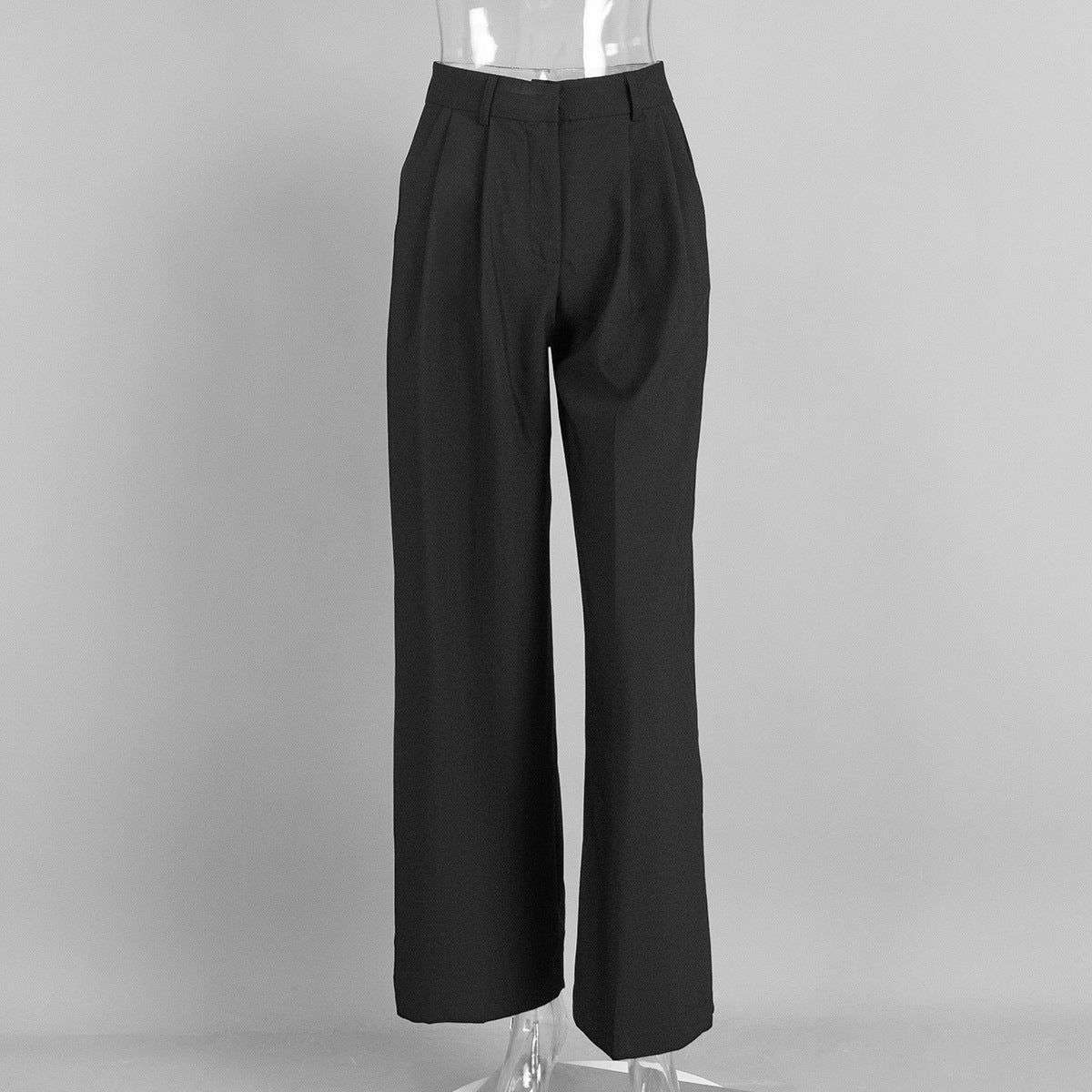drape wide-leg trousers European and American spring and summer new versatile loose suit pants straight suit trousers women pant