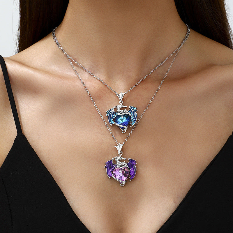 Hot Sale Dragon Ball Charm Love Birthstone Feilong Pendant Ring Multi-Color Alloy Ladies Exquisite Necklace