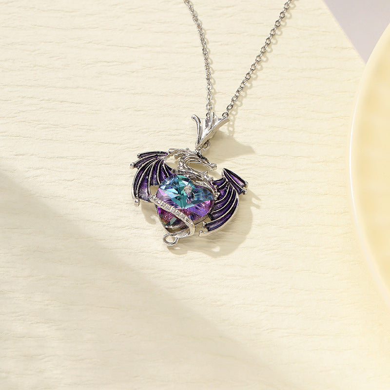Hot Sale Dragon Ball Charm Love Birthstone Feilong Pendant Ring Multi-Color Alloy Ladies Exquisite Necklace